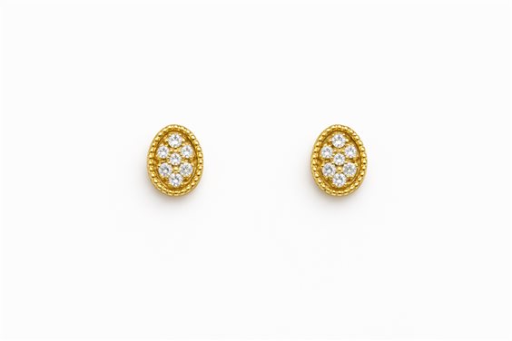 Earrings Promesse Woman in Yellow Gold Diamante 0.08 Ct ORPOVALE - ORPOVALE